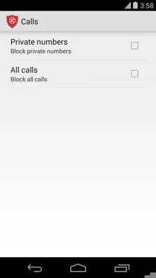 Calls Blacklist android App screenshot 1